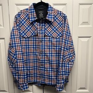 LL Bean Traverse Soft Shell Jacket L Reg Large Regular Snowboarding Plaid